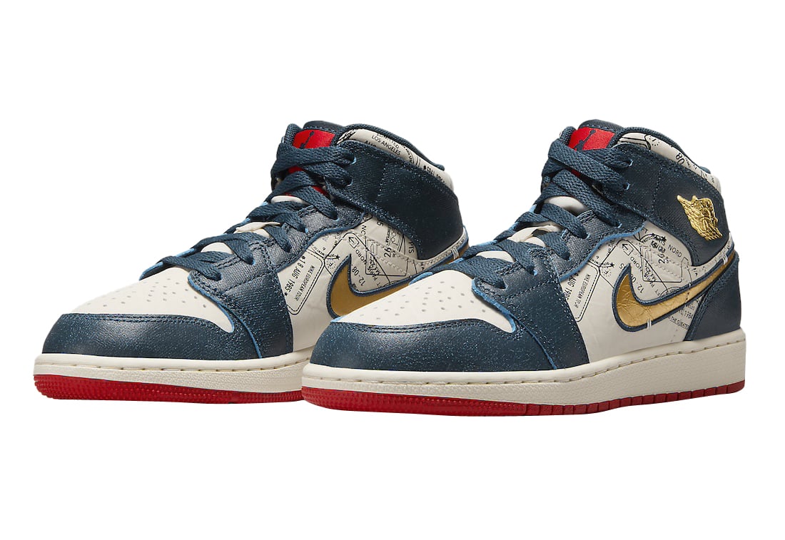 Air Jordan 1 Mid SE GS Take Flight - Image 2