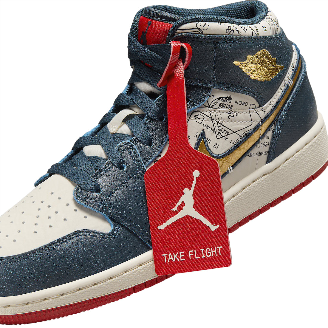 Air Jordan 1 Mid SE GS Take Flight - Image 9