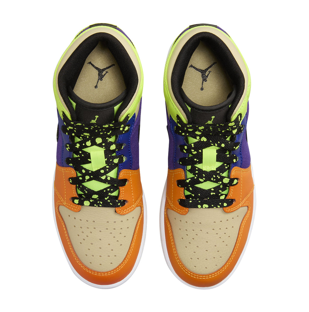 Air Jordan 1 Mid SE GS Volt Vivid Orange - Image 4