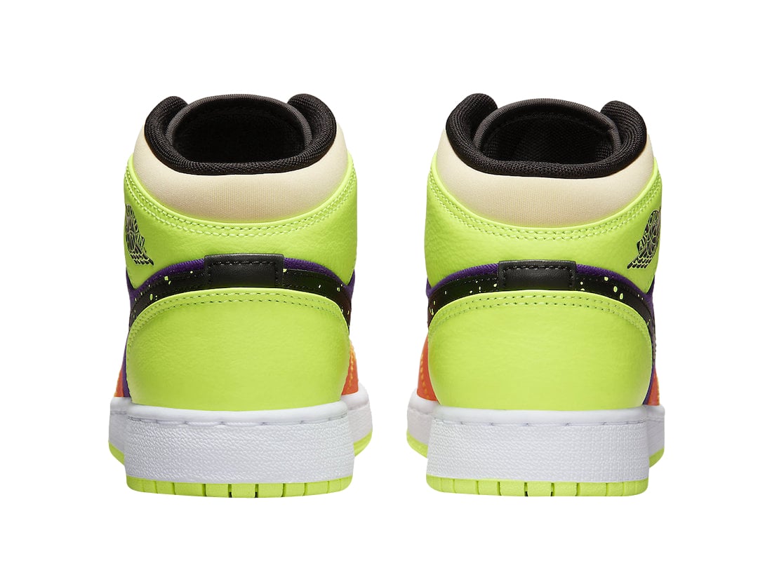 Air Jordan 1 Mid SE GS Volt Vivid Orange - Image 5