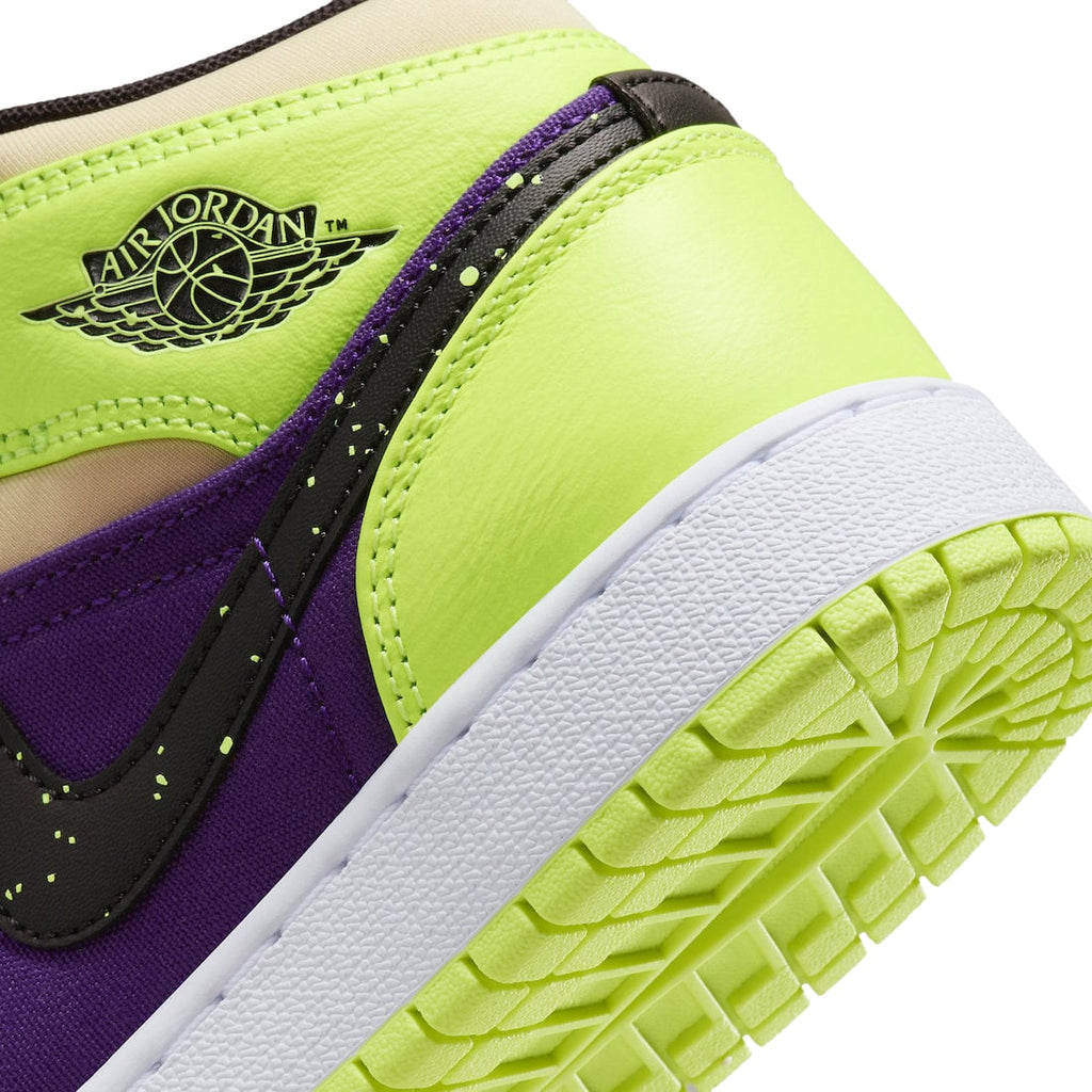 Air Jordan 1 Mid SE GS Volt Vivid Orange - Image 8