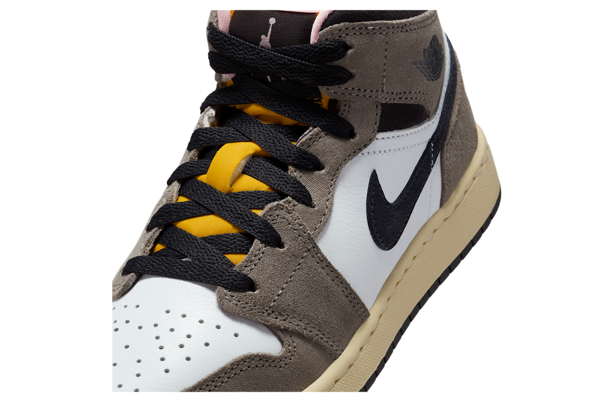 Air Jordan 1 Mid SE GS White / Cave Stone - Image 7