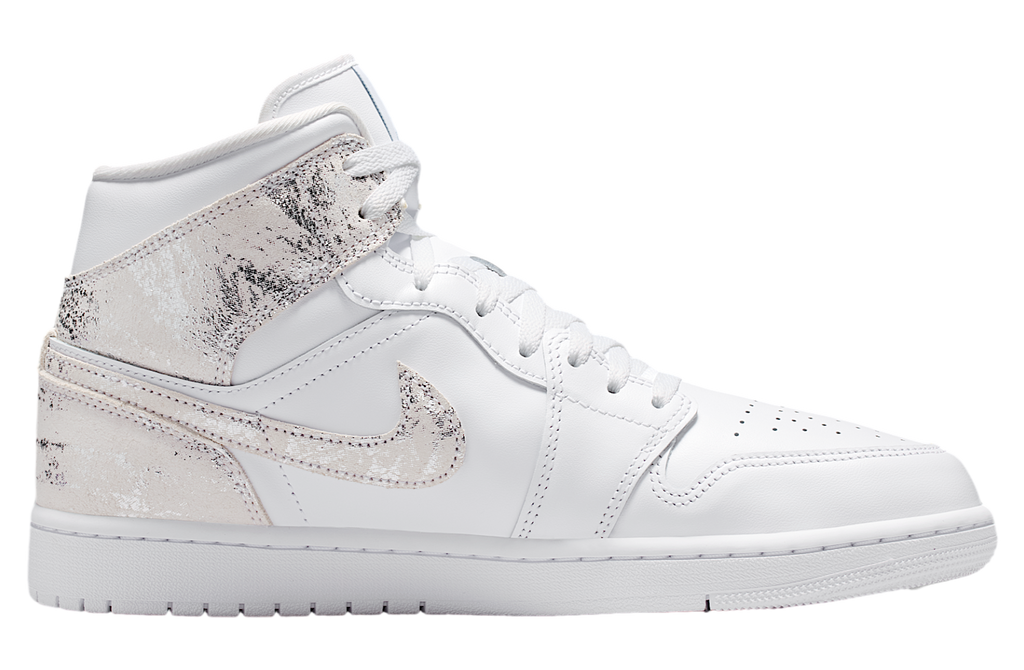 Air Jordan 1 Mid SE White / Field Silver - Image 3
