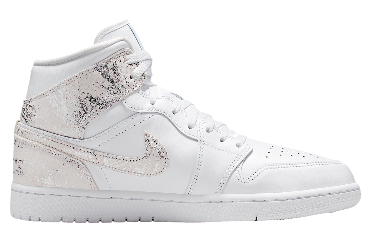 Air Jordan 1 Mid SE White / Field Silver - Image 3