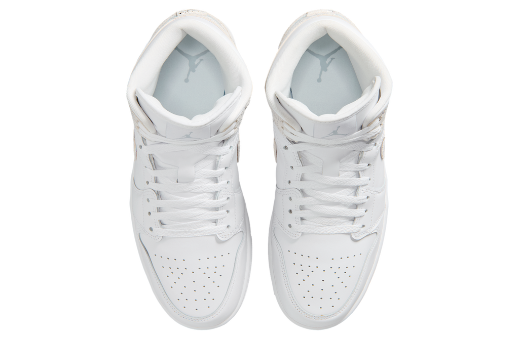 Air Jordan 1 Mid SE White / Field Silver - Image 4