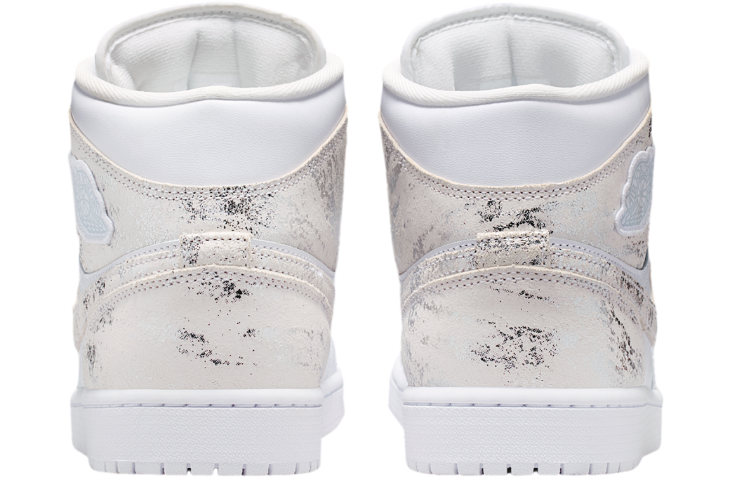 Air Jordan 1 Mid SE White / Field Silver - Image 6