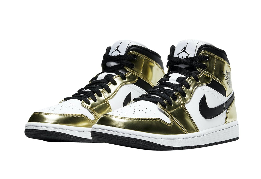 Air Jordan 1 Mid SE White Metallic Gold - Image 2