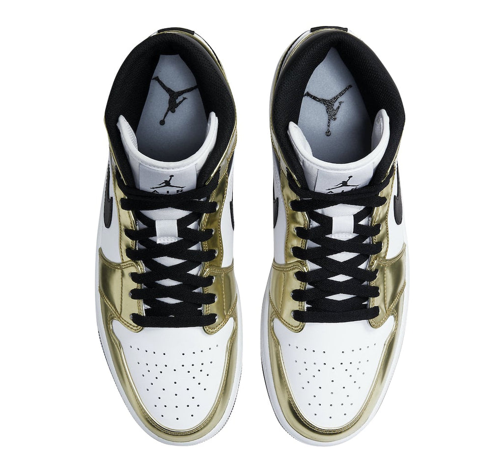 Air Jordan 1 Mid SE White Metallic Gold - Image 4