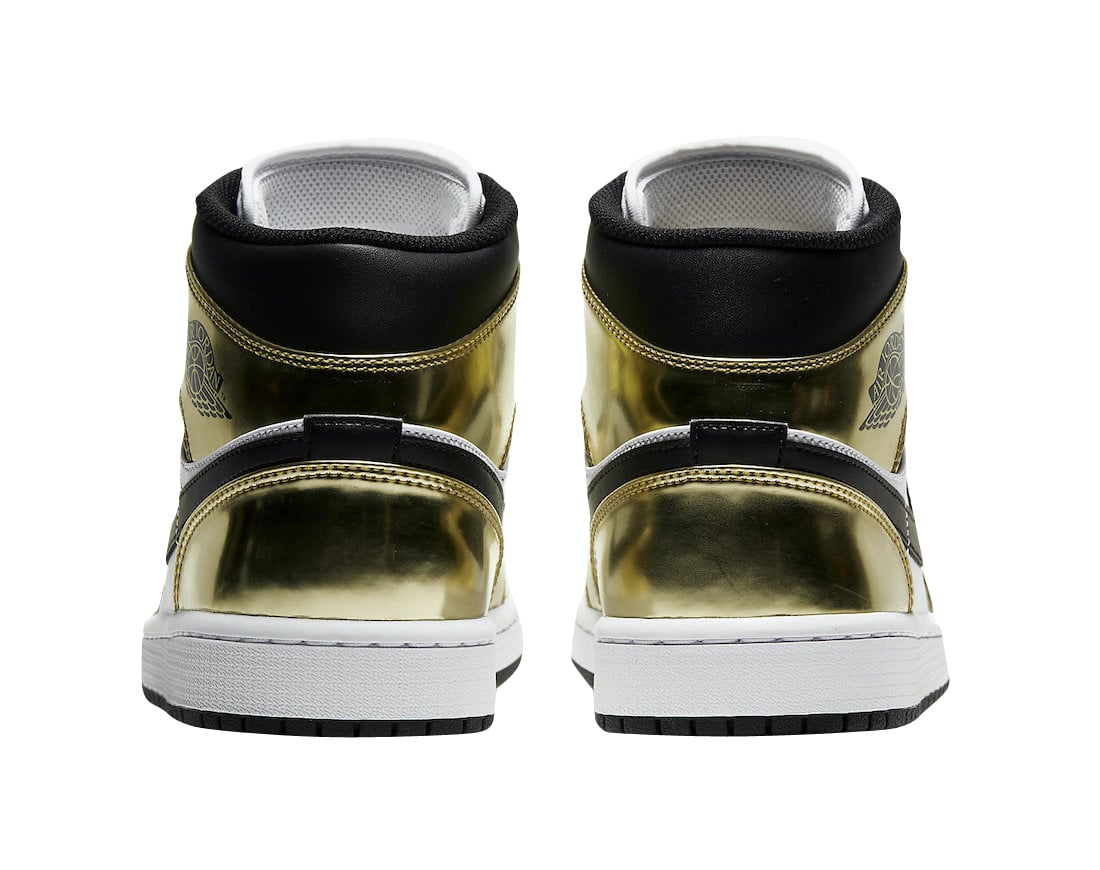 Air Jordan 1 Mid SE White Metallic Gold - Image 5