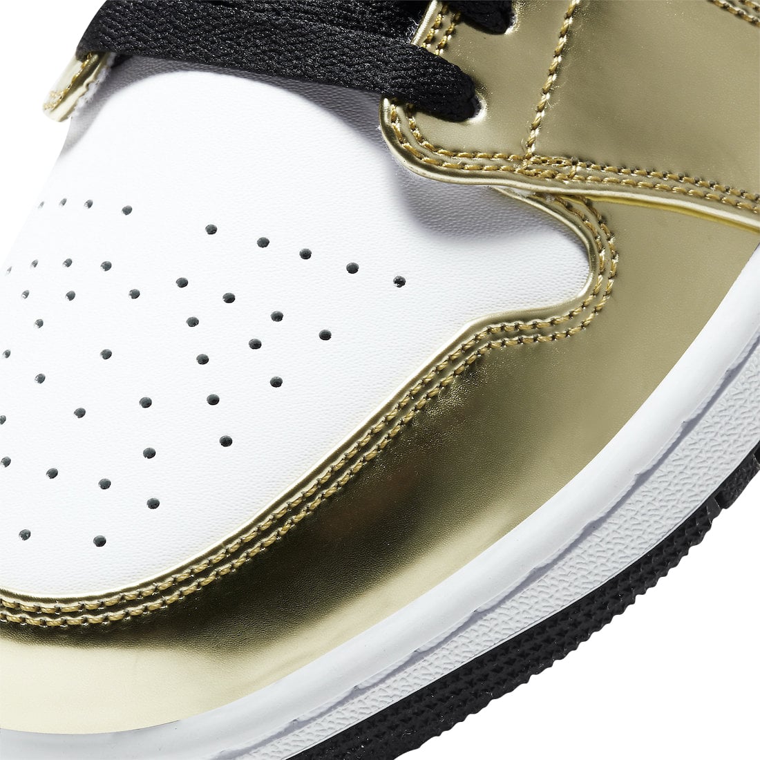 Air Jordan 1 Mid SE White Metallic Gold - Image 7