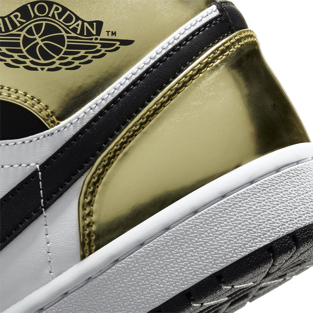 Air Jordan 1 Mid SE White Metallic Gold - Image 8