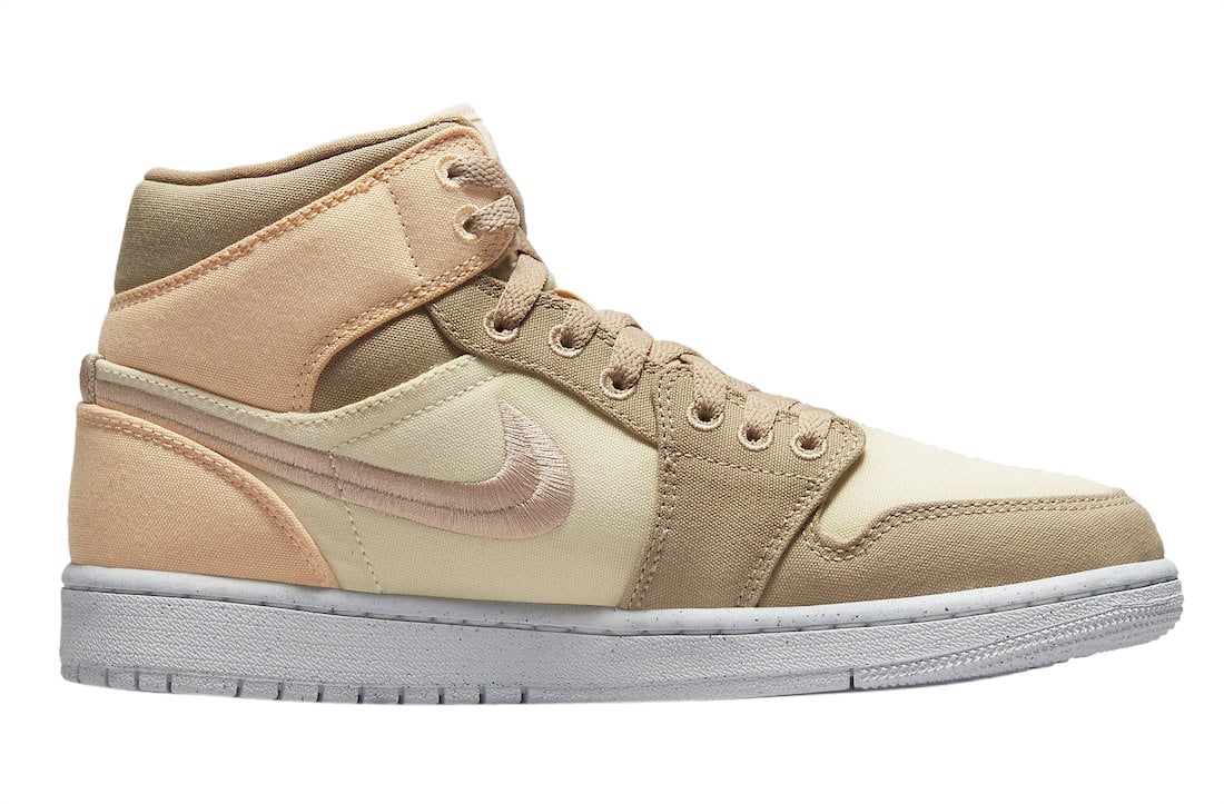 Air Jordan 1 Mid SE WMNS Canvas Khaki - Image 3