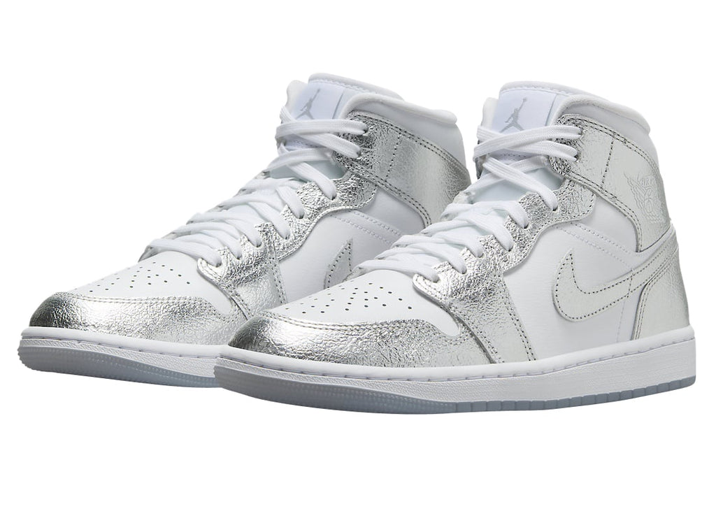 Air Jordan 1 Mid SE WMNS Metallic Silver - Image 2