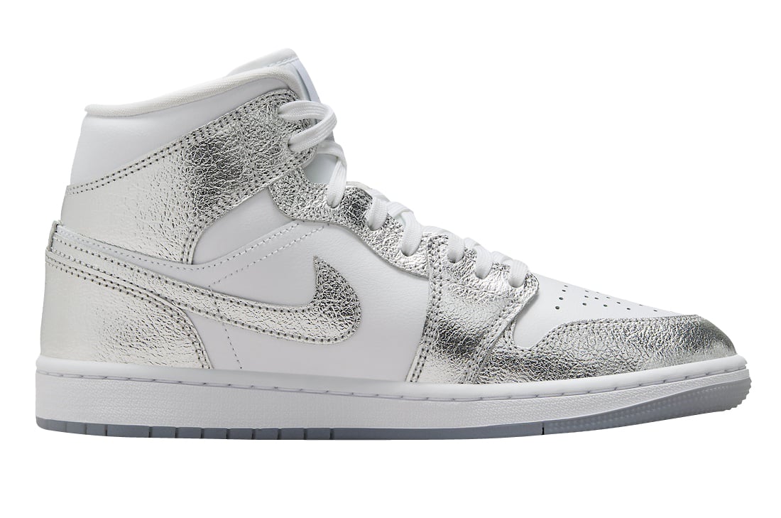 Air Jordan 1 Mid SE WMNS Metallic Silver - Image 3