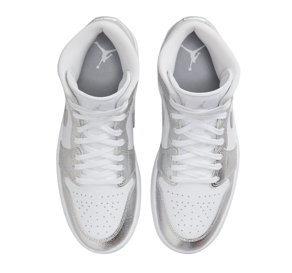 Air Jordan 1 Mid SE WMNS Metallic Silver - Image 4