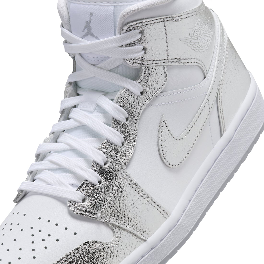Air Jordan 1 Mid SE WMNS Metallic Silver - Image 7
