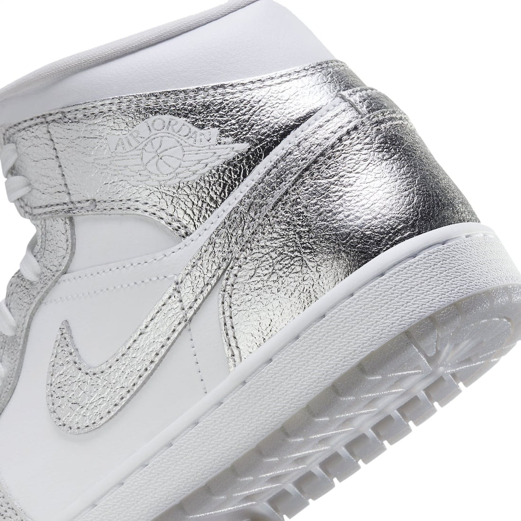 Air Jordan 1 Mid SE WMNS Metallic Silver - Image 8