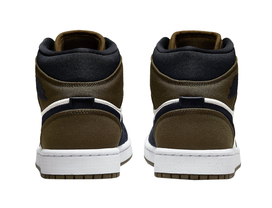 Air Jordan 1 Mid SE WMNS Olive Toe - Image 5