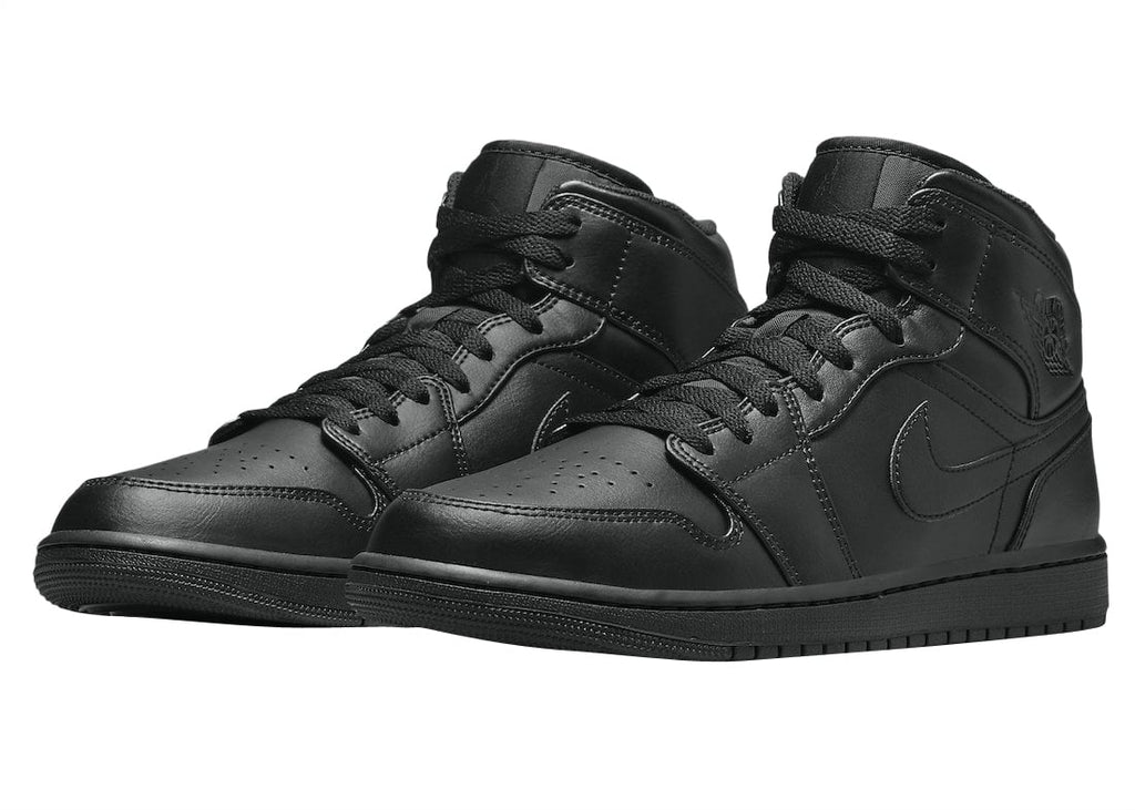 Air Jordan 1 Mid Triple Black - Image 2