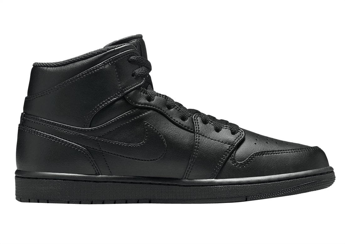 Air Jordan 1 Mid Triple Black - Image 3