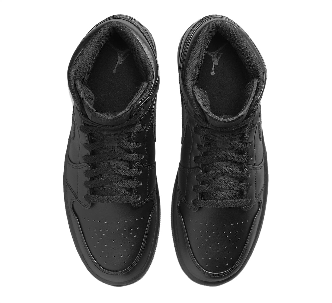 Air Jordan 1 Mid Triple Black - Image 4