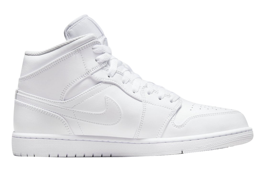 Air Jordan 1 Mid Triple White - Image 3