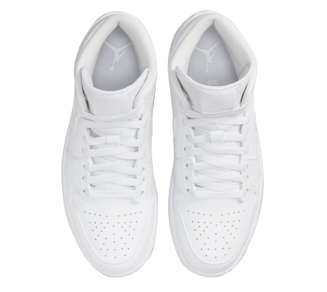 Air Jordan 1 Mid Triple White - Image 4