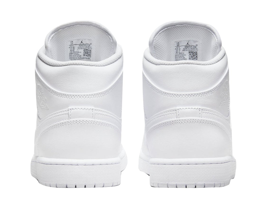 Air Jordan 1 Mid Triple White - Image 5