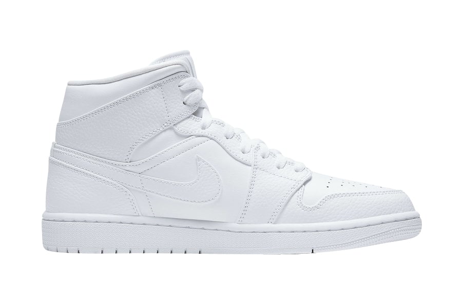 Air Jordan 1 Mid Triple White 2020 - Image 3