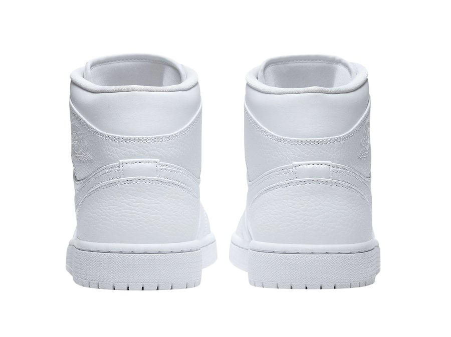 Air Jordan 1 Mid Triple White 2020 - Image 5