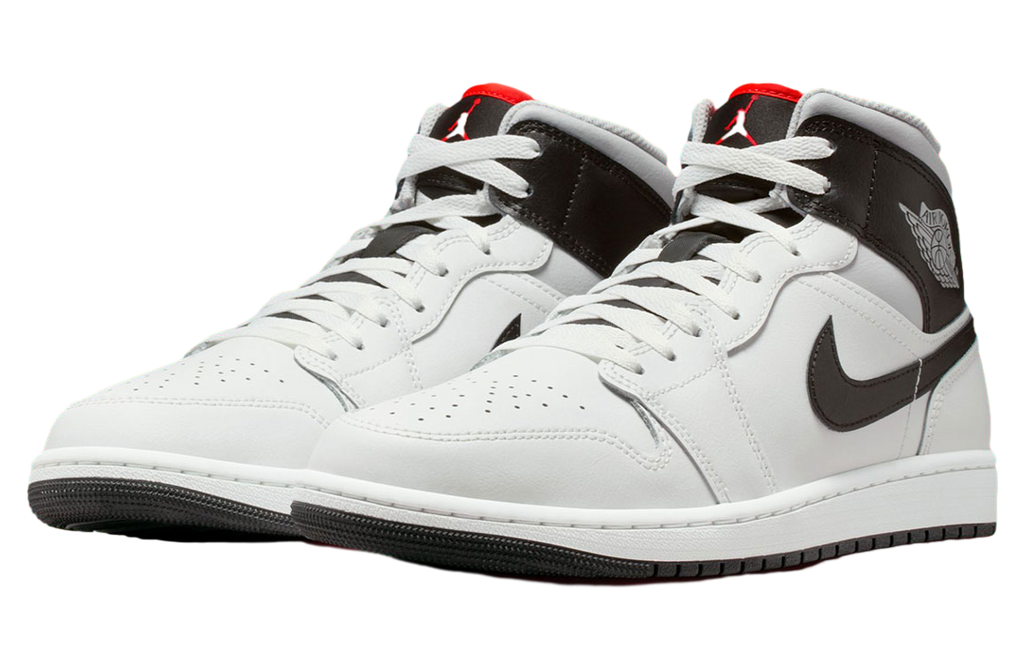 Air Jordan 1 Mid White / Black / Infrared 23 - Image 2