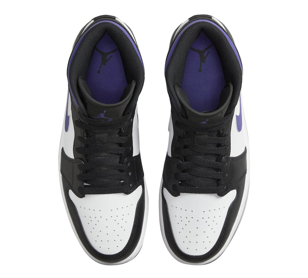Air Jordan 1 Mid White Black Purple - Image 3