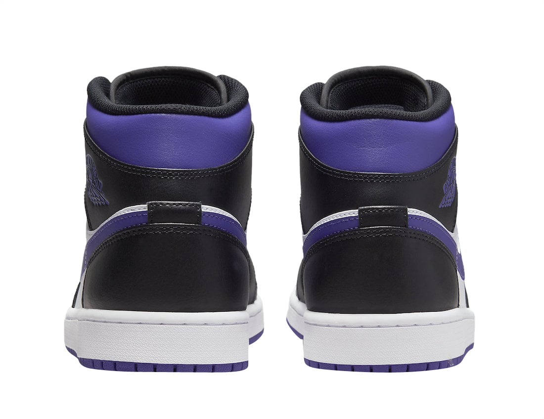Air Jordan 1 Mid White Black Purple - Image 4
