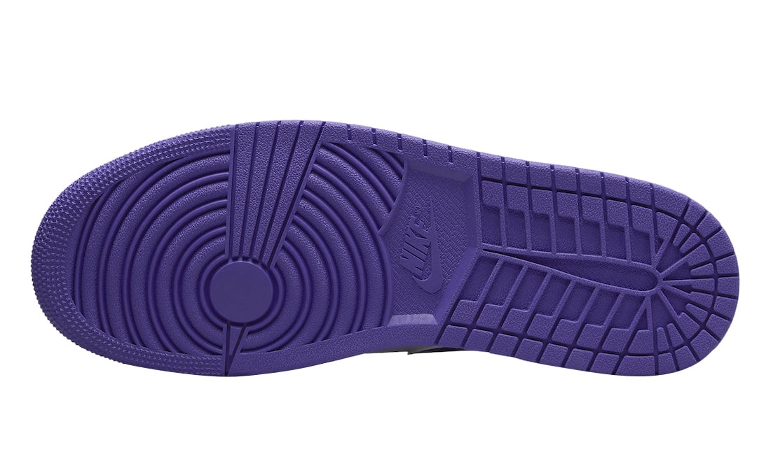 Air Jordan 1 Mid White Black Purple - Image 5