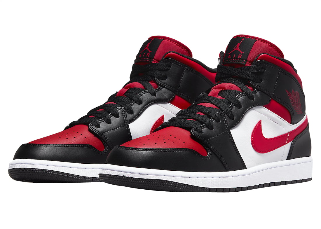 Air Jordan 1 Mid White Black Red - Image 2