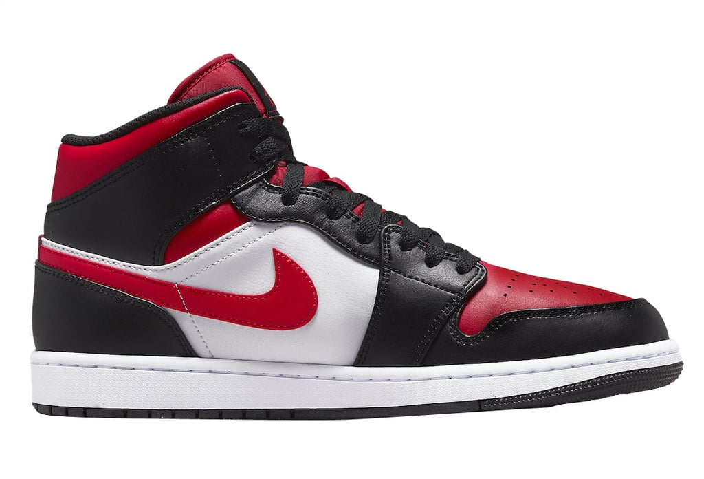 Air Jordan 1 Mid White Black Red - Image 3