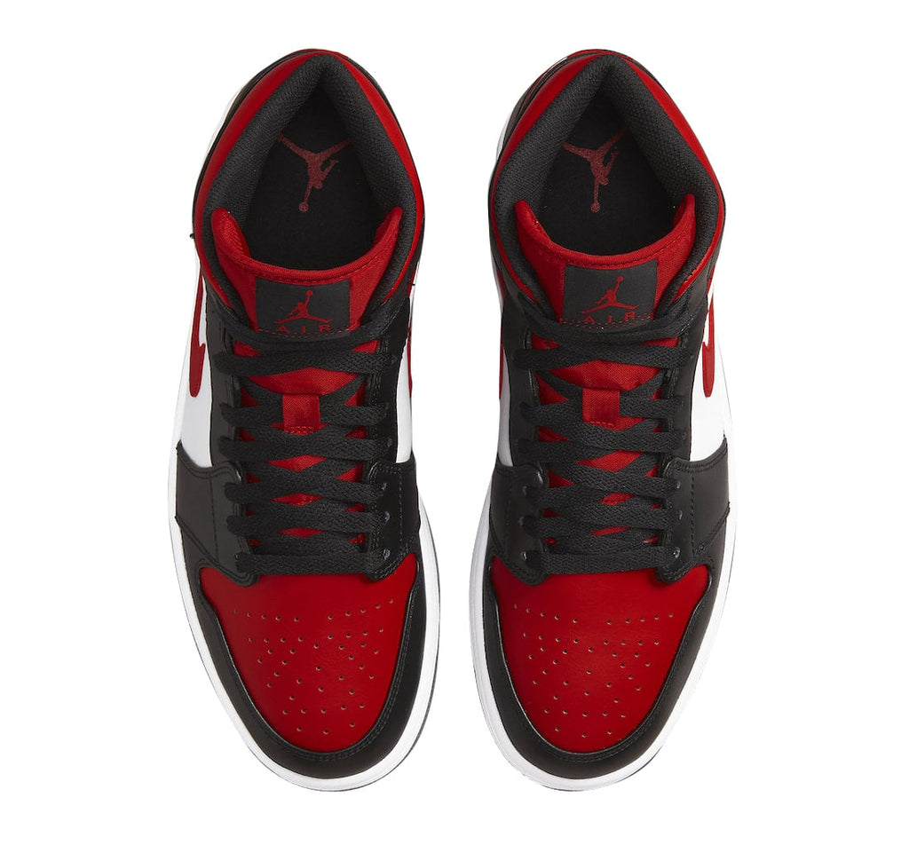 Air Jordan 1 Mid White Black Red - Image 4