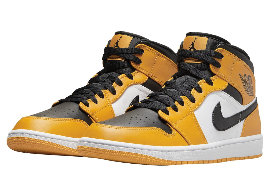 Air Jordan 1 Mid White Black Yellow - Image 2