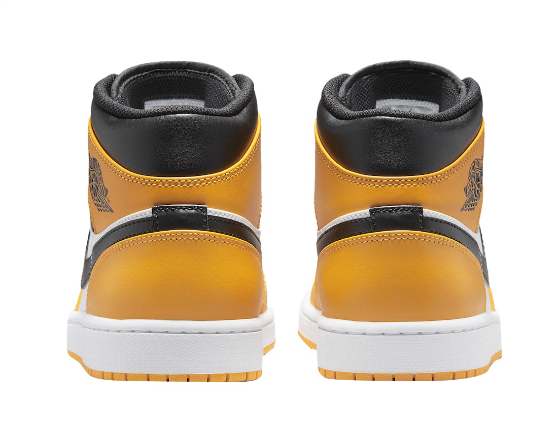 Air Jordan 1 Mid White Black Yellow - Image 5