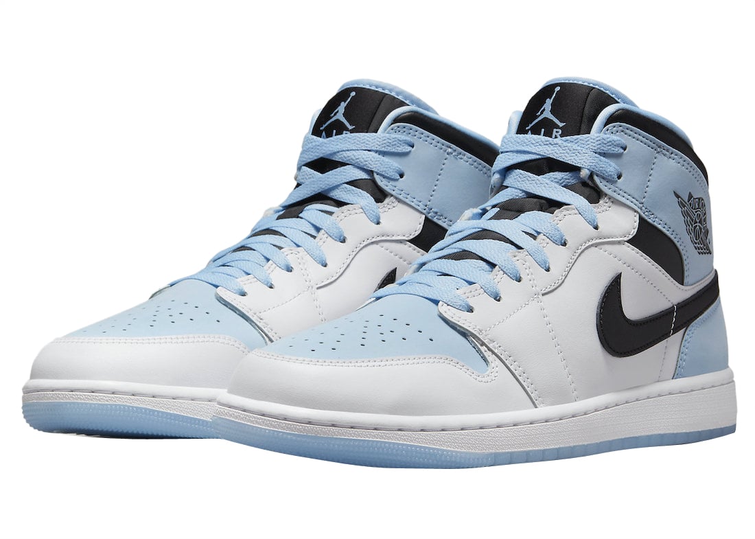 Air Jordan 1 Mid White Blue Black - Image 2