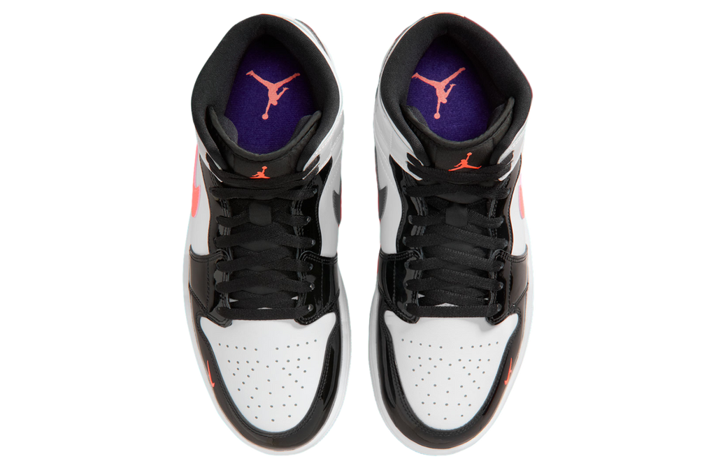 Air Jordan 1 Mid White / Court Purple / Bright Mango - Image 5