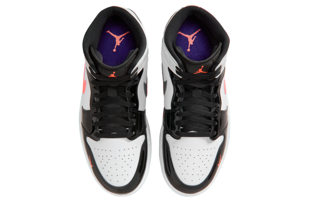 Air Jordan 1 Mid White / Court Purple / Bright Mango - Image 5