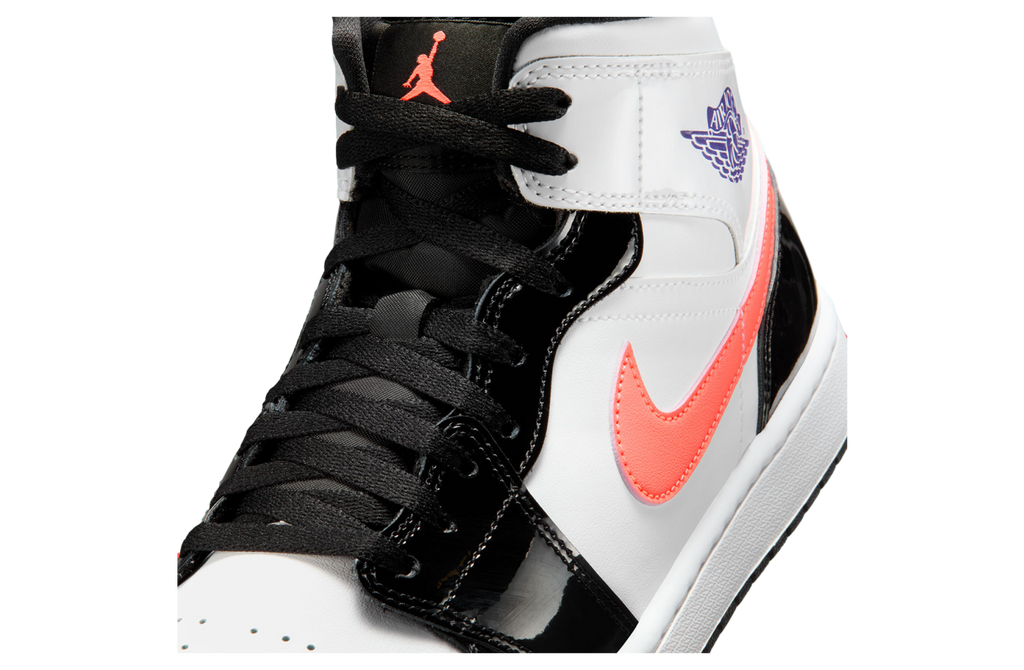 Air Jordan 1 Mid White / Court Purple / Bright Mango - Image 7