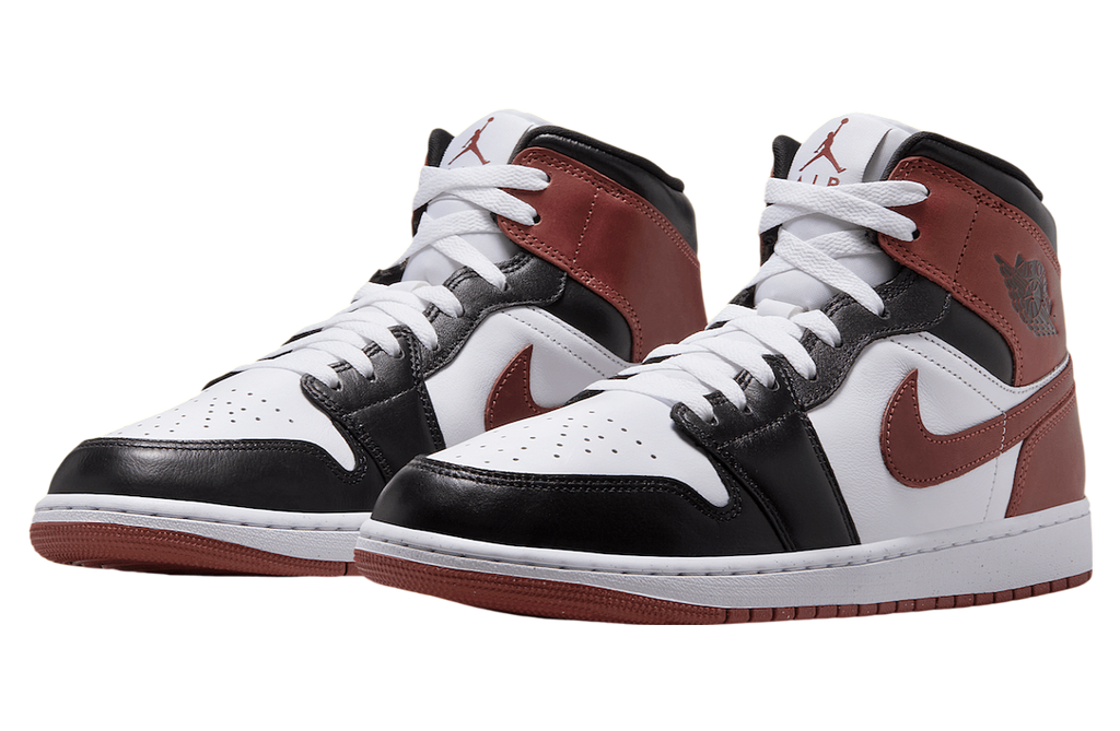 Air Jordan 1 Mid White / Dark Pony - Image 2
