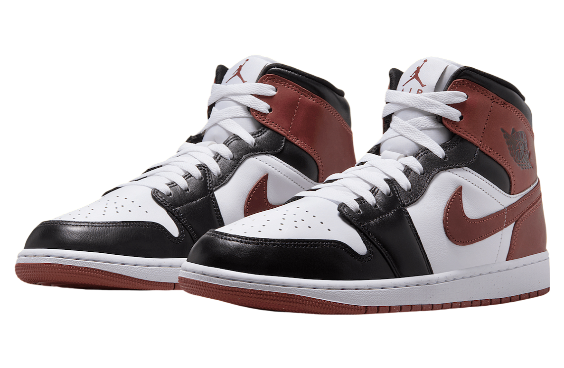 Air Jordan 1 Mid White / Dark Pony - Image 2
