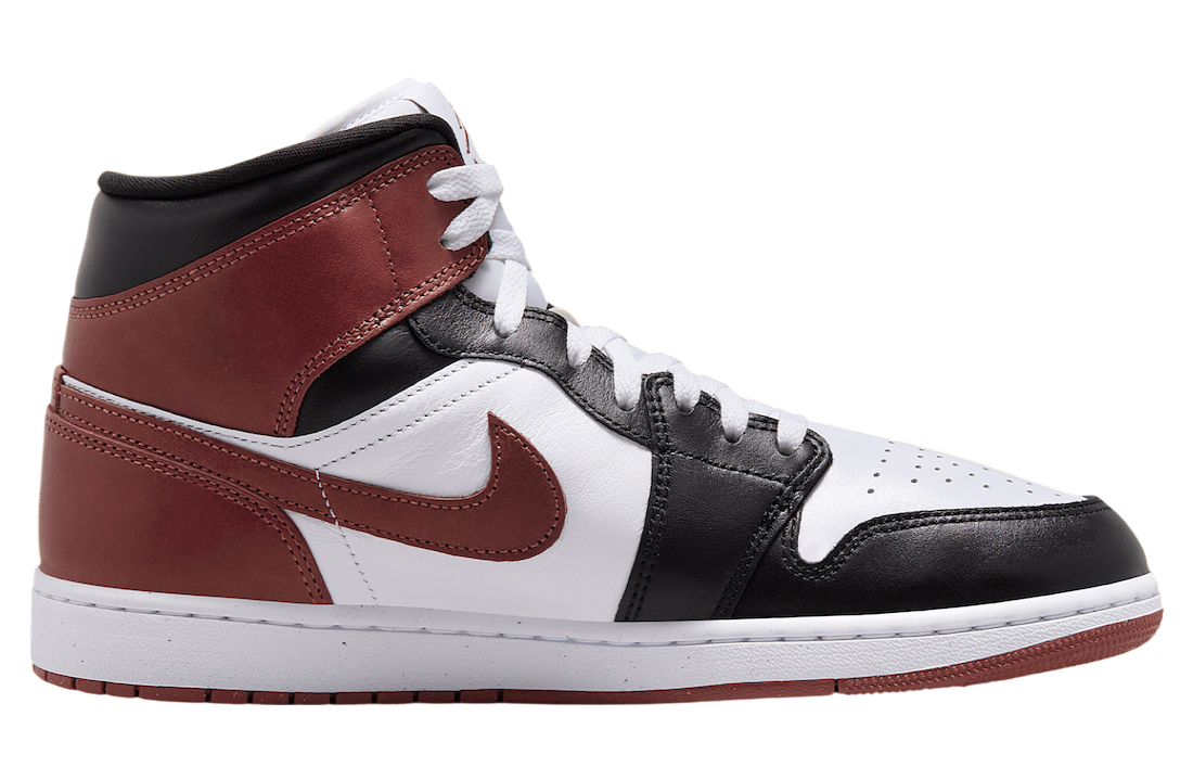 Air Jordan 1 Mid White / Dark Pony - Image 3