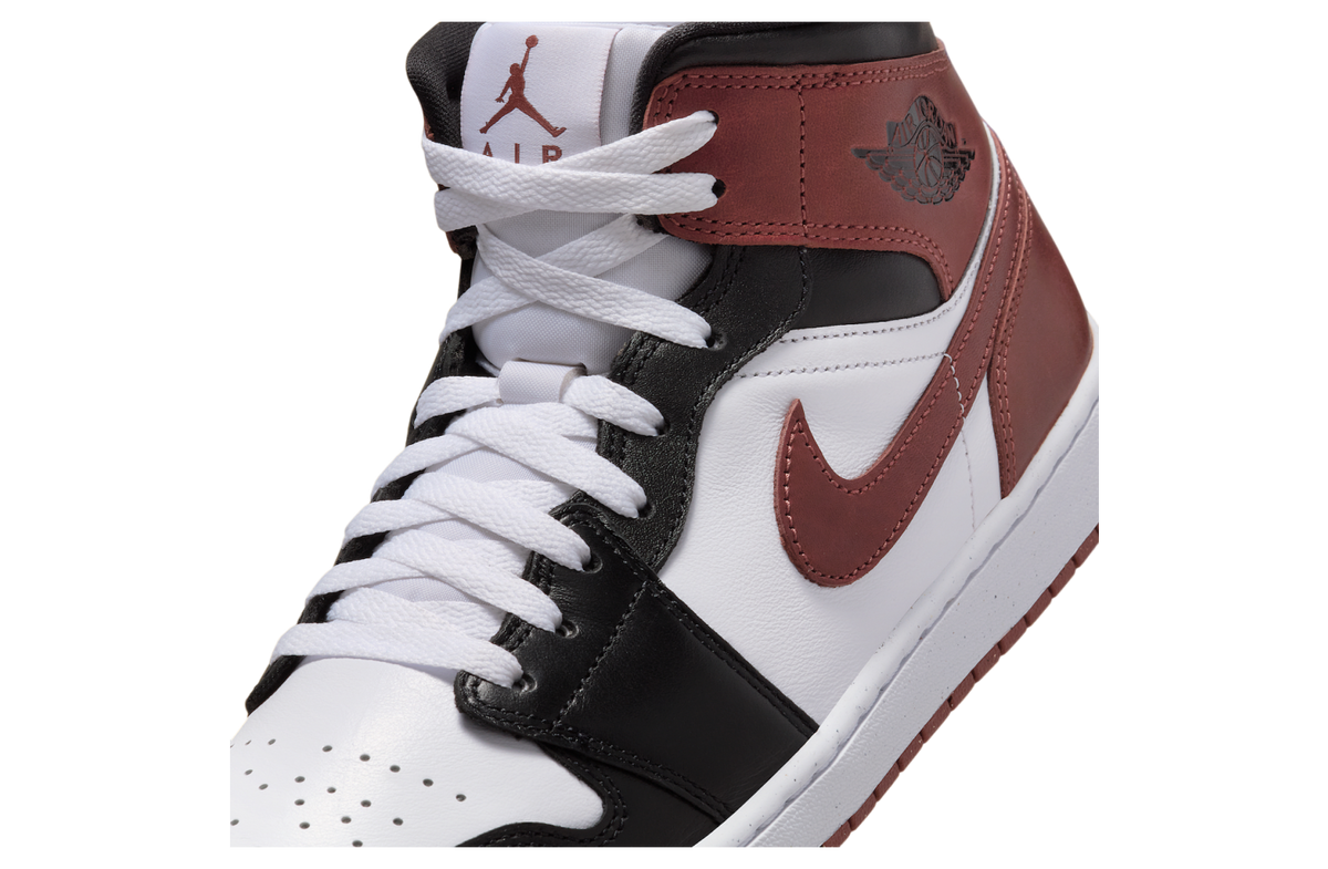 Air Jordan 1 Mid White / Dark Pony - Image 7