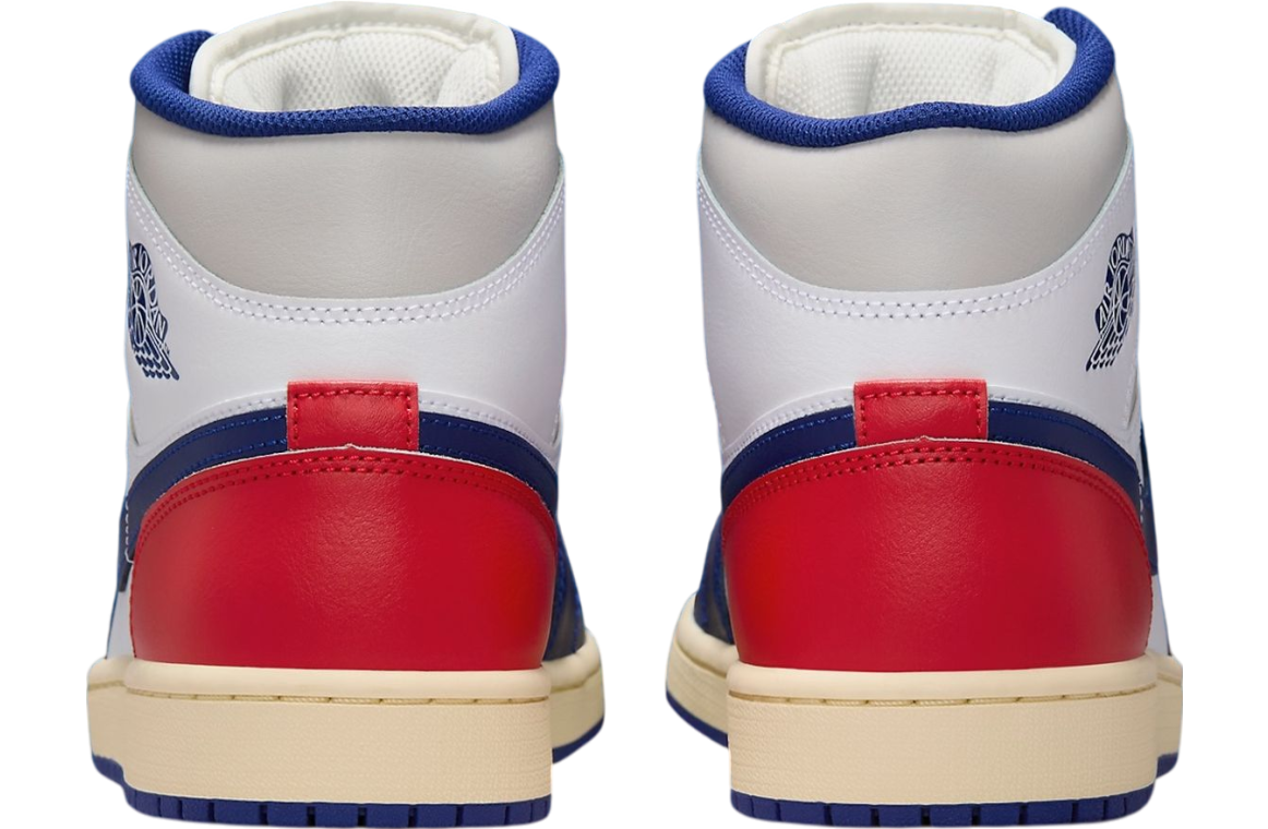 Air Jordan 1 Mid White / Deep Royal Blue - Image 5