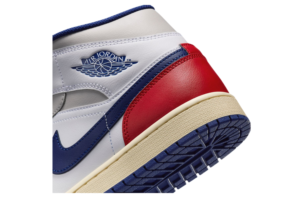 Air Jordan 1 Mid White / Deep Royal Blue - Image 8