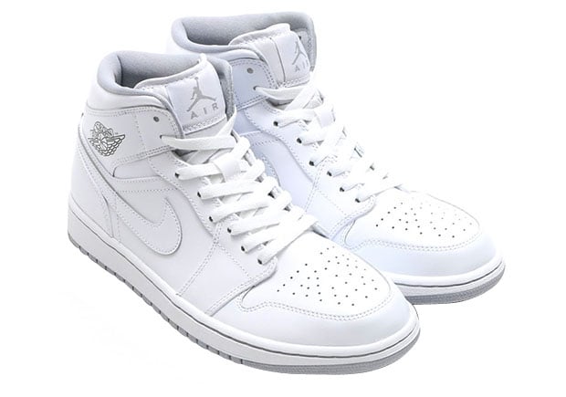 Air Jordan 1 Mid White Grey - Image 2